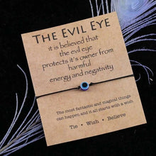 Load image into Gallery viewer, Evil eye adjustable bracelet 