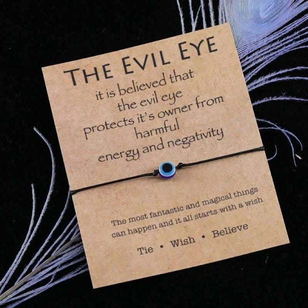 Evil eye adjustable bracelet 