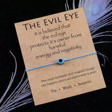 Load image into Gallery viewer, Evil eye adjustable bracelet 