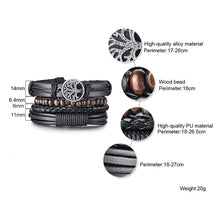 Load image into Gallery viewer, Mens Fashion Bracelet leather set ireland