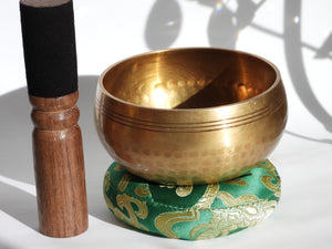 Tibetan Singing Bowl - Gold Hand Hammered