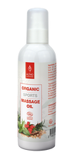 Load image into Gallery viewer, Muscular Massage Oil Sports Massage Therapy Online wellness store Ireland Organic virgin plant vegetable oils derived from sunflower and sesame Juniper wild mint wintergreen and maritime pine essential oils.