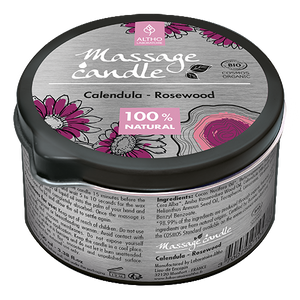 Aromatherapy Massage Candles with organic Essential Oils Laboratoire ALTHO buy in Ireland Calendula Rosewood