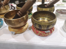 Load image into Gallery viewer, Tibetan Singing Bowl - Black/Gold Decorative